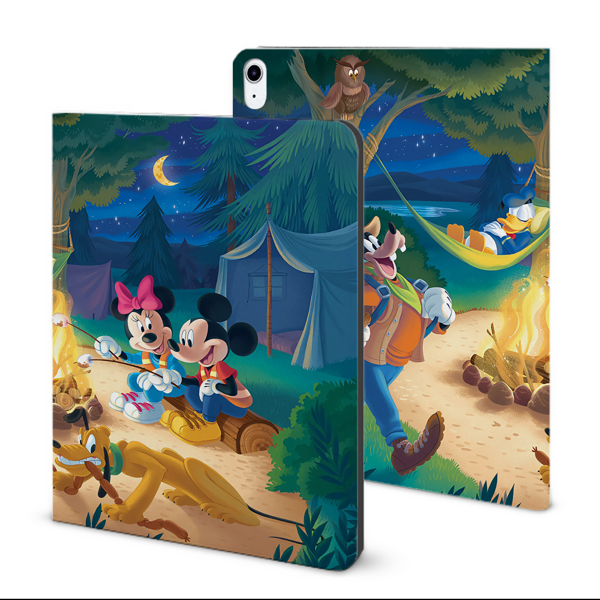 （画像用） ミッキーマウス Mickey Mouse IPad ケース ブック型 PUレザー TPU 耐衝撃 軽量 薄型 ペン収納なし 全面保護 IPad 各モデル対応